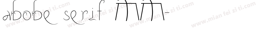 abobe serif MM字体转换
